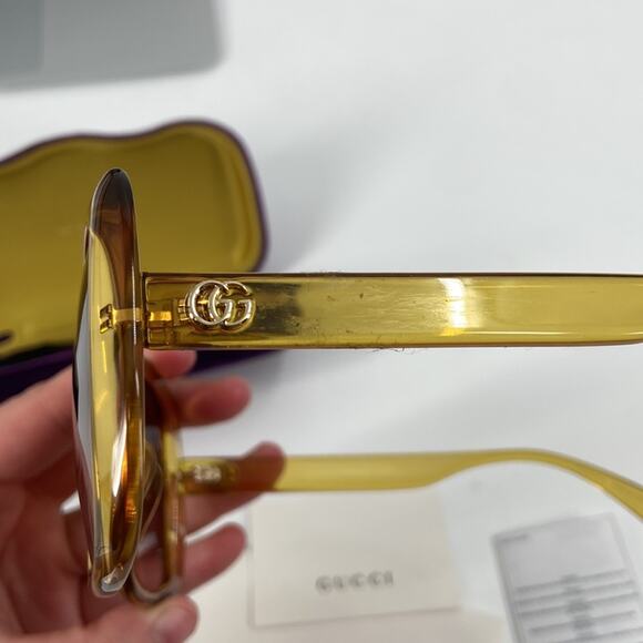 NEW! Gucci ggo714sa yellow sunglasses main image 4